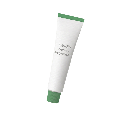 Estradiol cream + Progesterone
