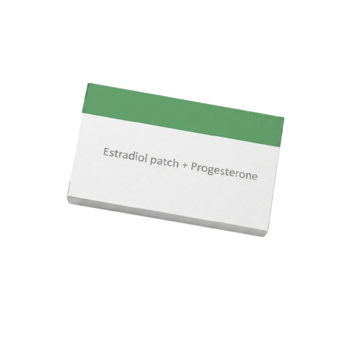 Estradiol patch + Progesterone