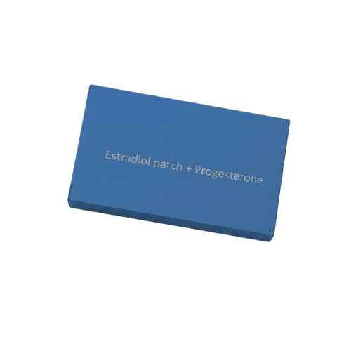 Estradiol patch + Progesterone
