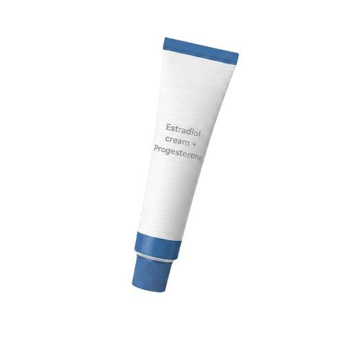 Estradiol cream + Progesterone