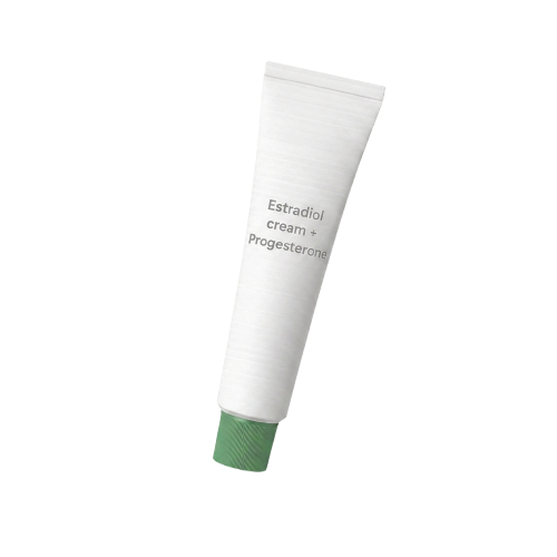 Estradiol cream + Progesterone